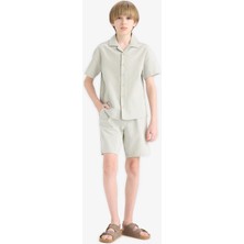 DeFacto Beli Lastikli Şort Erkek Çocuk E3317A825HS