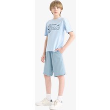 DeFacto %100 Pamuk Beli Lastikli Basic Şort Erkek Çocuk B5867A825SM