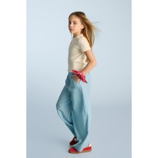 DeFacto Kız Çocuk Wide Leg Geniş Paça Jean Pantolon D7103A825SM