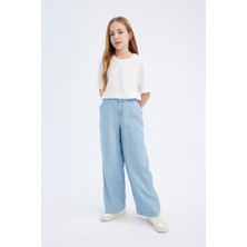 DeFacto Kız Çocuk Wide Leg Geniş Paça Jean Pantolon D7103A825SM