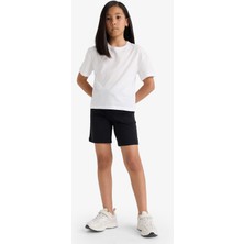 DeFacto Relax Fit Beli Lastikli Basic Düz Şort Kız Çocuk D9058A825HS