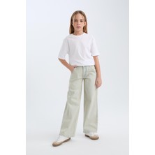 DeFacto Wide Leg Geniş Paça Jean Pantolon Kız Çocuk D9128A825SP