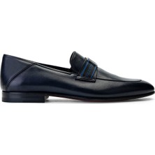 Valentıno Erkek Hakiki Deri Mavi Loafer Ayakkabı 667 20090 Erk Ayk Y23 Blue