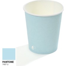 Packtory 8 Oz Single Wall Baskılı Karton Bardak (Açık Mavi) 2000 Adet