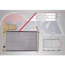 VEKA-16-1800 - Su Radyatörü Bidonlu Tempra 90> 1.4 1.6 Karbb. Nac Tıpo