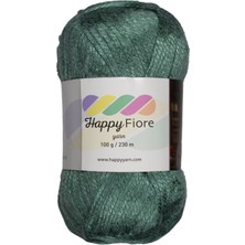 Kürkçü Han Happy Fiore Parlak Örgü İpi 100gr / 230mt | Yünlü El Örgü İpliği - Yeşil