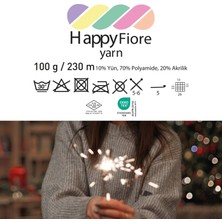 Kürkçü Han Happy Fiore Parlak Örgü İpi 100gr / 230mt | Yünlü El Örgü İpliği - Şeftali Pembesi