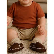 Angeltouch Bebe Patik Ayakabı Deri Lüx Kahverengi