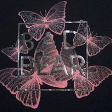 Bad Bear Miracle Siyah Baskılı Kız Çocuk Tişört