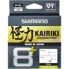 Shimano 24 Kairiki 8+ Plus 150M Mantis Green Örgü Misina