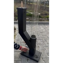 Pelet Soba Kasasız Roket Pelet Sobası Bahçe Şöminesi