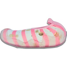 First Step Ananas Baskılı Varak Pembe Kız Çocuk Kaydırmaz Tabanlı Deniz Ayakkabısı