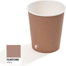 Packtory 8 Oz Single Wall Baskılı Karton Bardak (Kahverengi) 2000 Adet