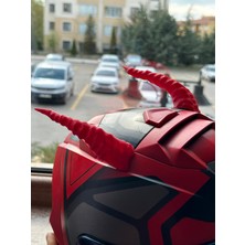 Motosiklet Kaskı Şeytan Boynuzu Aksesuarı – 2'li Set