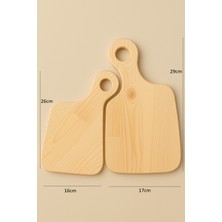 Kitty Home Ahşap Sunum Tahtası - 29 x 17 cm - Açık Kahverengi