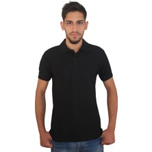Erkek Polo Yaka Penye %100 Pamuklu Düğmeli T-Shirt