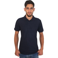 Erkek Polo Yaka Penye %100 Pamuklu Düğmeli T-Shirt