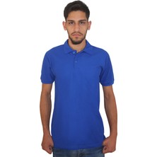 Erkek Polo Yaka Penye %100 Pamuklu Düğmeli T-Shirt