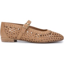 Donna Carolina Kadın Hakiki Deri Vizon Babet Ayakkabı 1140 55580015 Byn Ayk Y25 Caramel