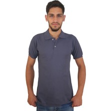 Erkek Polo Yaka Penye %100 Pamuklu Düğmeli T-Shirt