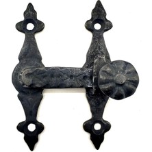 Antika Tarz Dekoratif Pirinç Kapı, Pencere Mandalı - 82X65 Mm, Oksit