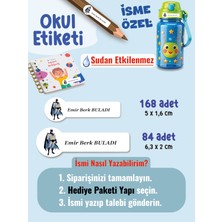 Okul Etiketi SUDAN ETKİLENMEZ, Kalem Defter Etiketi Betmen Temalı Özel Isim Yazılabilen Etiket - 252ADET
