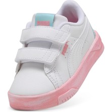 Puma Jada Classic Space Çocuk Spor Ayakkabı Beyaz Düz Kauçuk Taban Nefes Alabilir Yapı ile Koşu ve Yürüyüş İçin İdeal