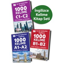 Limasollu Naci Öğretim Yayınları İngilizce Kelime Kitap Seti, A1'den C2'ye kadar 3000 Kelime, 6000 Cümle ve Türkçeleri Sınav Hazırlık