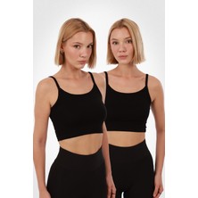 Kadın Askılı Crop 2'li Set