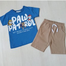 Paw Patrol Yazılı ve Karakterli Erkek Çocuk Şortlu Takım