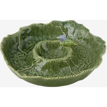 Bordallo Pinheiro Leaves Yeşil Seramik Servis Kasesi 37 Cm