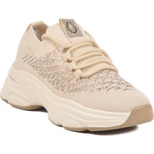 Voyager B064 Z Anatomik Taban Krem Triko Kadın Günlük Ayakkabı