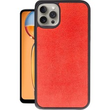 Eyesofu iPhone 15 Pro Max Kılıf Aras Deri Kapak - Kırmızı - EYESO6908-1651