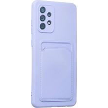 Eyesofu Samsung Galaxy A23 4g Kılıf Kelvin Kartvizitli Silikon - Lila - EYESO2923-6043
