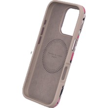Eyesofu iPhone 14 Pro Flower Series Magsafe Kapak - Pembe - EYESO5585-8133