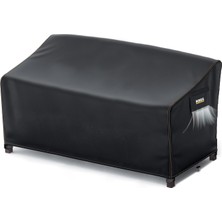 Çift Kişilik Bahçe Koltuk Örtüsü, Koruma Kılıfı, Su Geçirmez Açık Hava Bahçe Mobilya Kılıfları, Dış Mekan Sandalye Kılıfı Örtü Branda, Ağır Hizmet Tipi, 155-85-75 - Siyah