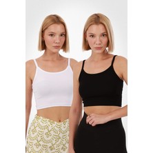 Kadın Askılı Crop 2'li Set