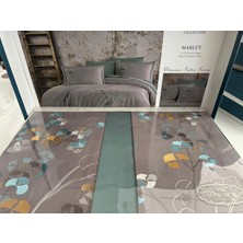 Maribor Collection Marley - %100 Pamuk Saten Nakışlı Nevresim Takımı - Gri