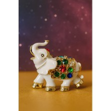 Taşlı Mini Fil Figürü | Dekoratif Biblo | 5-7 cm | & Şık Tasarım