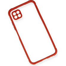 Eyesofu Huawei P40 Lite Kılıf Miami Şeffaf Silikon - Kırmızı - EYESO6517-1633