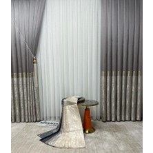 Nivemeshome Inci V-5431 1/3 Sık Pile Gri Fon Perde Apm