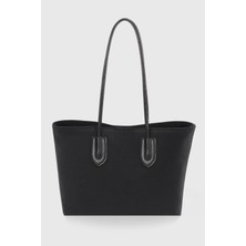 Kanvas Siyah El Ve Omuz Çanta Kadın Retro Shopper Çanta 264