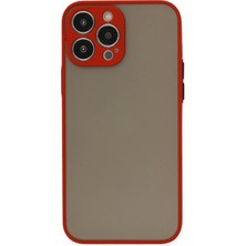 Eyesofu iPhone 13 Pro Max Kılıf Montreal Silikon Kapak - Kırmızı - EYESO5815-1658