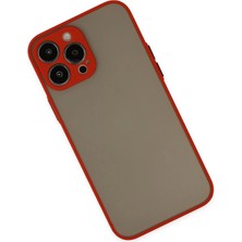 Eyesofu iPhone 13 Pro Max Kılıf Montreal Silikon Kapak - Kırmızı - EYESO5815-1658