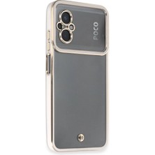 Eyesofu Xiaomi Poco M5 Kılıf Liva Lens Silikon - Beyaz - EYESO5142-7156