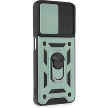 Eyesofu Realme C35 Kılıf Pars Lens Yüzüklü Silikon - Yeşil - EYESO7993-5269