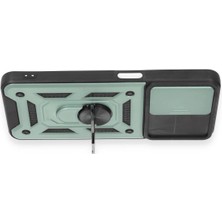 Eyesofu Realme C35 Kılıf Pars Lens Yüzüklü Silikon - Yeşil - EYESO7993-5269
