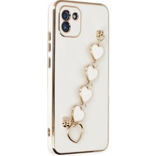 Eyesofu Samsung Galaxy A03 Kılıf Esila Silikon - Beyaz - EYESO6548-6796