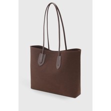 Kanvas Kahverengi Kadın El Ve Omuz Retro Shopper Çanta 264