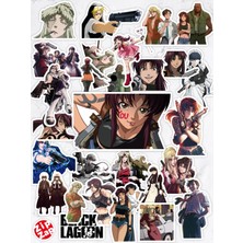 Zipzap Black Lagoon Anime Telefon Laptop Bullet Journal Yapışkanlı Folyo Sticker Paketi